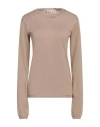 Marni Woman Sweater Camel Size 6 Virgin Wool, Silk In Brown