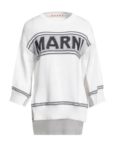 Marni Woman Sweater Ivory Size 2 Cotton In White