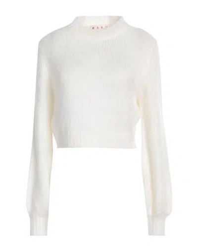 Marni Woman Sweater Ivory Size 4 Acetate, Polyamide, Mohair Wool In White