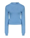 Marni Woman Sweater Light Blue Size 6 Virgin Wool
