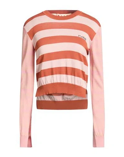 Marni Woman Sweater Light Pink Size 2 Cotton In Brown