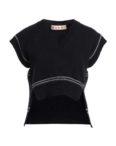 Marni Woman Sweater Midnight Blue Size 4 Virgin Wool In Navy