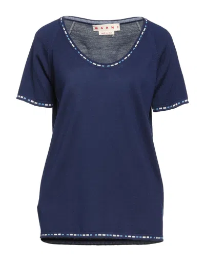 Marni Sweaters In Navy Blue