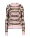 Marni Iconic Brushed Stripes Sweater In Pink