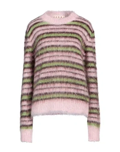 Marni Woman Sweater Pink Size 4 Mohair Wool, Polyamide