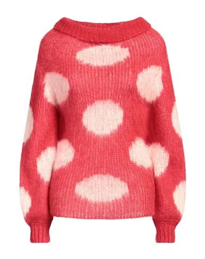 Marni Woman Sweater Red Size 6 Acetate, Polyamide, Mohair Wool