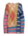 Marni Patchwork Brushed Jacquard-knit Mohair-blend Sweater In Beige