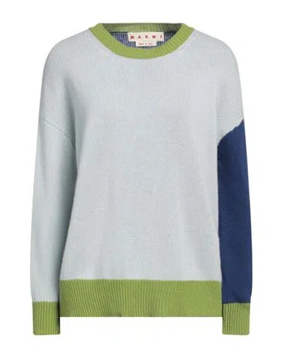 Marni Woman Sweater Sky Blue Size 4 Cashmere In Gray