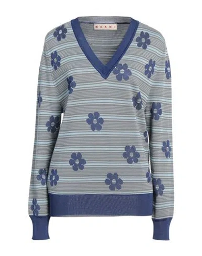 Marni Woman Sweater Sky Blue Size 4 Cotton, Viscose