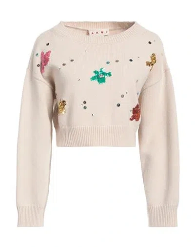 Marni Woman Sweater Taupe Size 4 Virgin Wool In Grey
