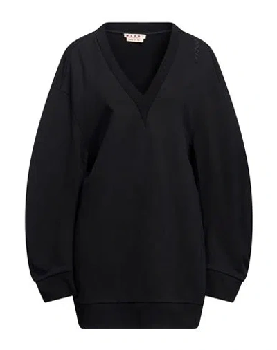 Marni Woman Sweatshirt Black Size 8 Cotton
