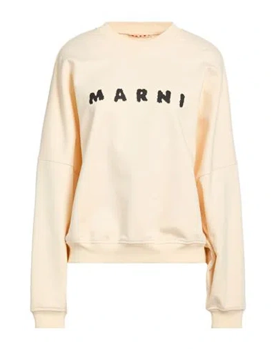 Marni Woman Sweatshirt Cream Size 6 Cotton In White