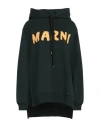 Marni Woman Sweatshirt Dark Green Size 8 Cotton In Green