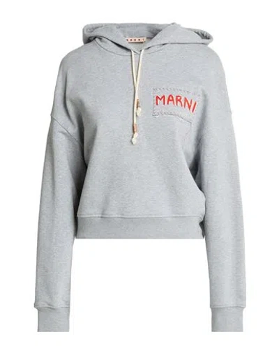 Marni Woman Sweatshirt Light Grey Size 6 Cotton In Gray