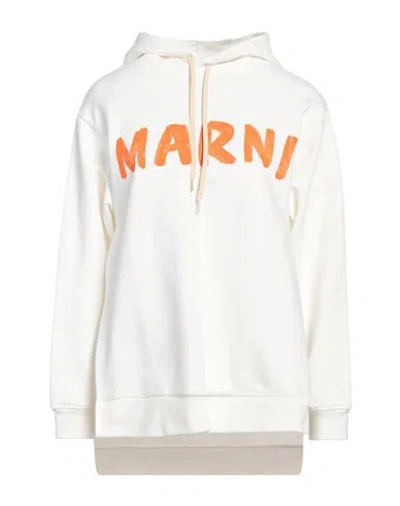 Marni Women's Logo Hoodie In White