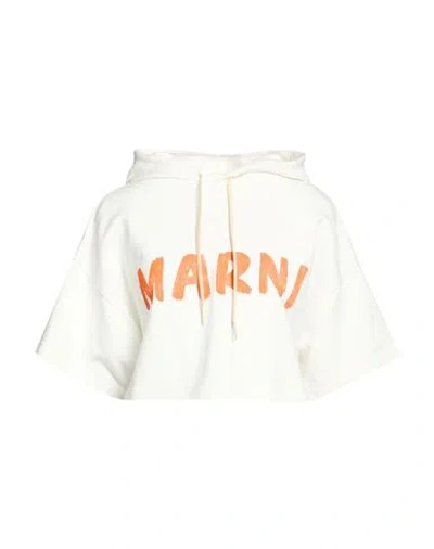 Marni Woman Sweatshirt White Size 10 Cotton