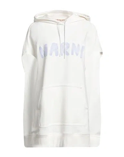 Marni Woman Sweatshirt White Size 8 Cotton