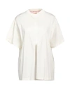 Marni Woman T-shirt Cream Size 4 Cotton In White