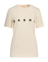 Marni Woman T-shirt Cream Size 6 Cotton