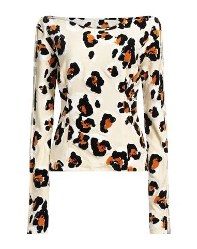 Marni Woman T-shirt Cream Size 6 Cotton In White