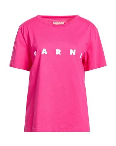 Marni Woman T-shirt Fuchsia Size 10 Cotton In Pink