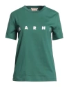 Marni Woman T-shirt Green Size 2 Cotton