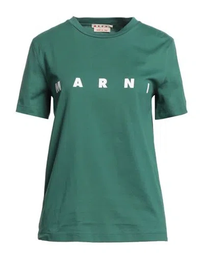Marni Woman T-shirt Green Size 2 Cotton