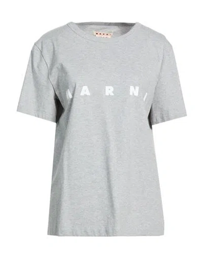 Marni Woman T-shirt Grey Size 10 Cotton In Gray
