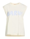 Marni Woman T-shirt Ivory Size 6 Cotton In White