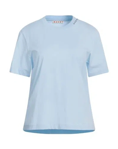 Marni Woman T-shirt Light Blue Size 2 Cotton In Blue