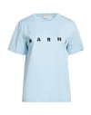 Marni Woman T-shirt Light Blue Size 8 Cotton