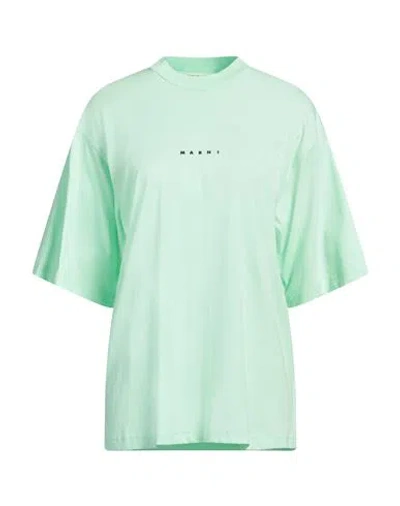 Marni Woman T-shirt Light Green Size 10 Cotton