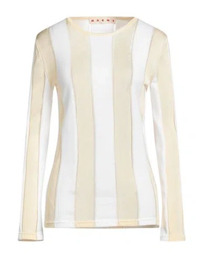 Marni Woman T-shirt Pastel Yellow Size 8 Cotton, Viscose