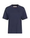 Marni Woman T-shirt Midnight Blue Size 6 Cotton