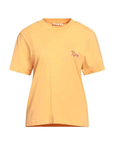 Marni Woman T-shirt Orange Size 2 Cotton In Yellow