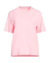 Marni Logo-embroidered Cotton T-shirt In Pink