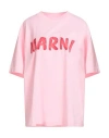 Marni Woman T-shirt Salmon Pink Size 6 Cotton