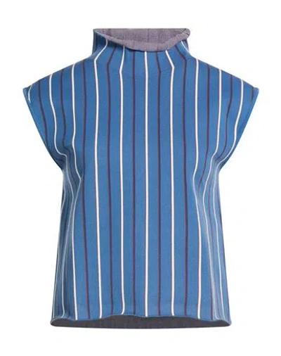 Marni Woman T-shirt Slate Blue Size 16 Polyamide, Viscose, Polyester