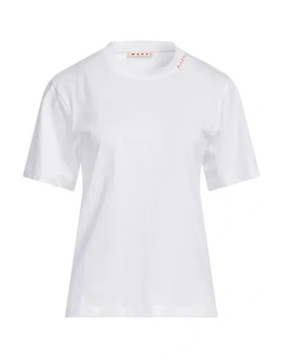 Marni Woman T-shirt White Size 2 Cotton In Slw01