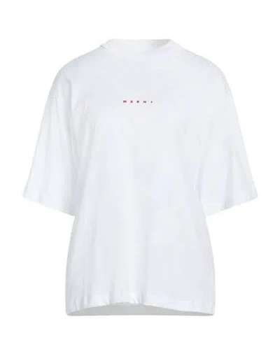 Marni White Cotton Knit T-shirts And Polos