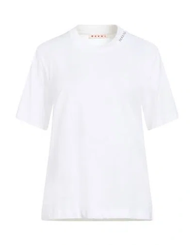 Marni Woman T-shirt White Size 6 Cotton