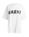 Marni Women Logo Short-sleeved Cotton T-shirt In White