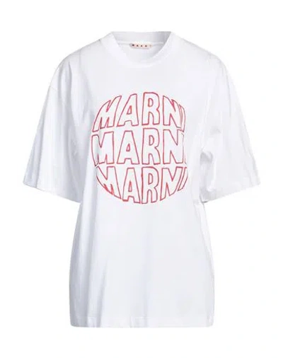 Marni Woman T-shirt White Size 8 Cotton