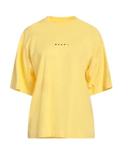 Marni Woman T-shirt Yellow Size 2 Cotton