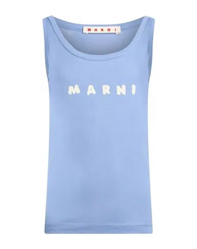 Marni Woman Tank Top Light Blue Size 0 Cotton