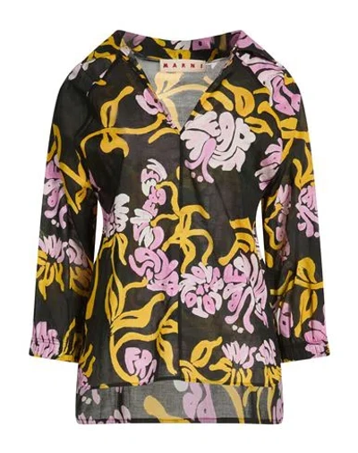 Marni Woman Top Black Size 10 Cotton