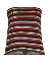 Marni Woman Top Black Size 12 Cotton, Linen