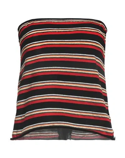 Marni Woman Top Black Size 12 Cotton, Linen