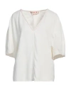 Marni Woman Top Ivory Size 12 Viscose, Elastane In White