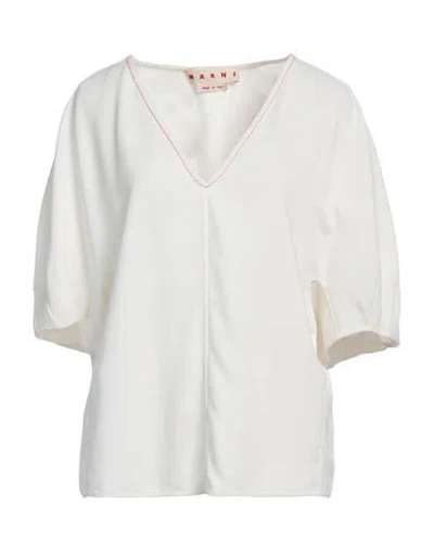 Marni Woman Top Ivory Size 12 Viscose, Elastane In White
